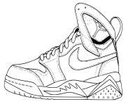 Coloriage Basket Nike Air Jordan 4 Dessin Basket à imprimer