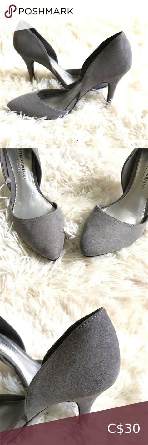 CHRISTIAN SIRIANO PAYLESS FAUX SUEDE GREY GRAY PUMPS POINTED TOE D