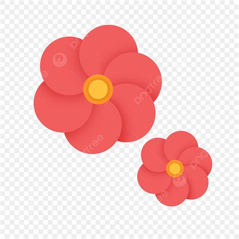 Red Mothers Day Holiday Flower Png Three Dimensional Mothers Day