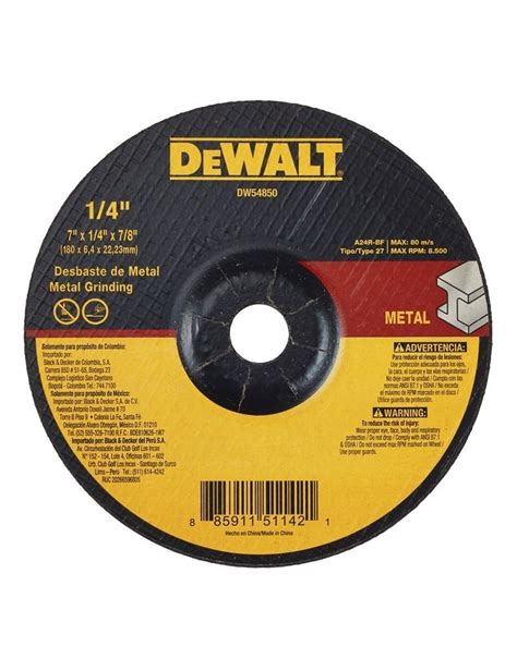 Disco Para Pulir Metal T27 7X1 4X7 8 DW54850 Dewalt Bravo Industrial