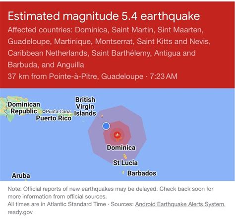 5.4 Magnitude Earthquake Felt Throughout The Caribbean Region 20th ...