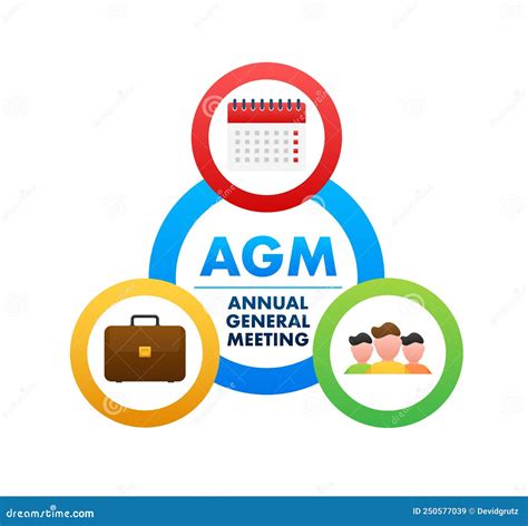 AGM Annual General Meeting Calendar Reminder Vector Stock