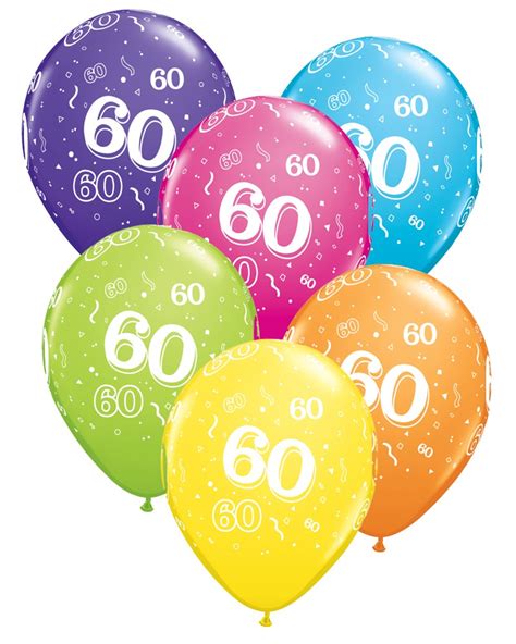 60th Birthday Balloons Clip Art