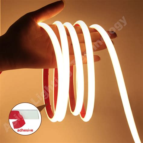 Bande Lumineuse LED COB Flexible Et Tanche Ruban Adh Sif Avec Prise UE