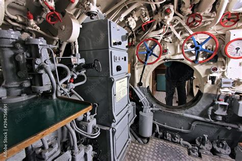 LABOE GERMANY AUGUST 30 2014 Interior Of German Submarine U 995