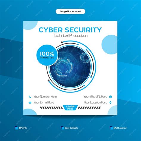 Premium Vector Cyber Security And Tech Company Promotional Social