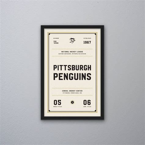 Pittsburgh Penguins Ticket Print | Etsy