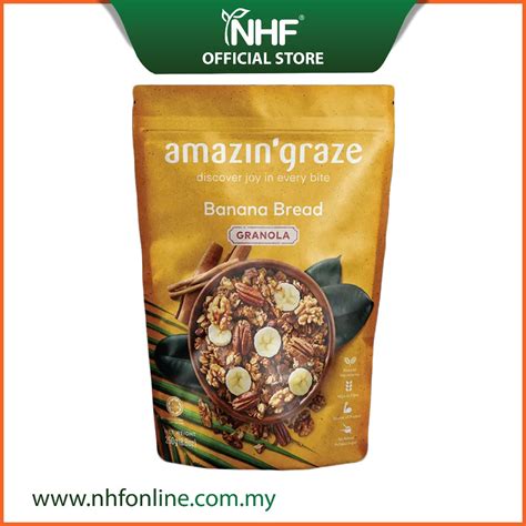 Amazin Graze Granola Hazelnut Blackforest Salted Gula Melaka Banana