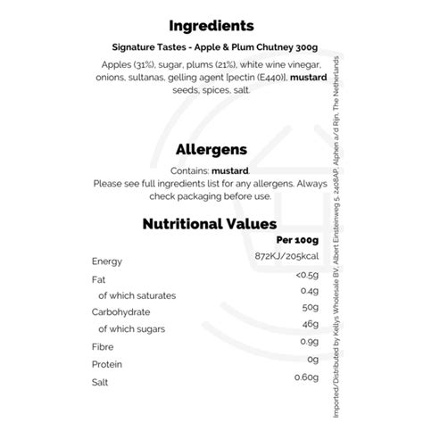 Signature Tastes Apple Plum Chutney 300g Kellys Expat Shopping