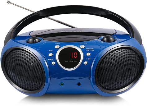 Singing Wood 030b Portable Cd Player Boombox With Bluetooth For Home Am