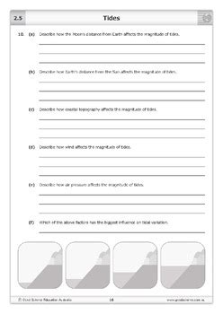 Tides [Worksheet] by Good Science Worksheets | TPT