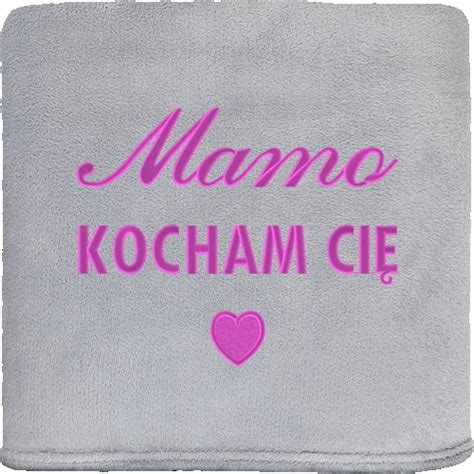 RIHAFT Koc personalizowany z napisem mamo kocham cię serce