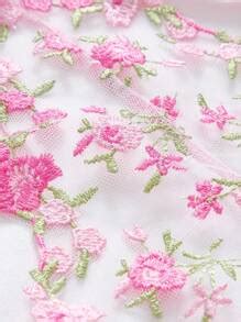 Embroidery Sheer Mesh Underwire Bra Panty Lingerie Set Shein Usa