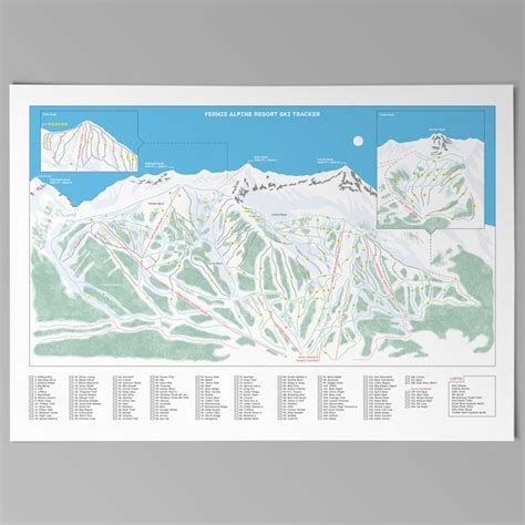 Ski Trail Map Wall Art - Etsy