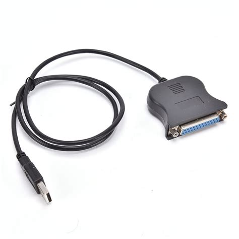 To Db Female Port Print Converter Cable Black Usb Lpt Bi