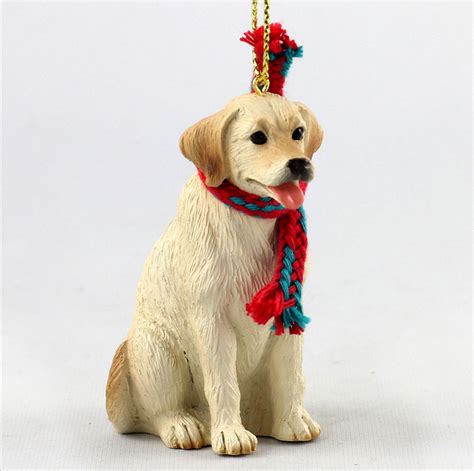 Yellow Labrador Christmas Scarf Ornament