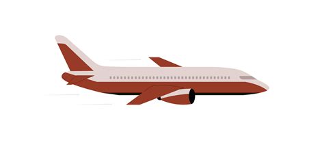 Flying side view of large passenger plane. Isolated vector illustration ...