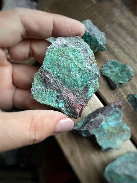 Raw Chrysocolla And Chalcocite Raw Copper Ore Heart Chakra Etsy