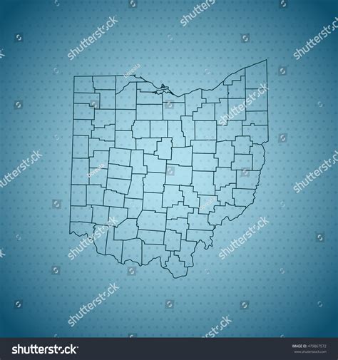 map of Ohio - Royalty Free Stock Vector 479867572 - Avopix.com