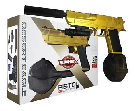 Pistola De Hidrogel Desert Eagle Dorada Recargable Hidrogel Envío gratis