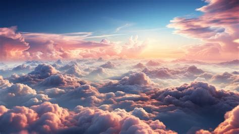 Premium AI Image | sunrise over the clouds background and wallpaper