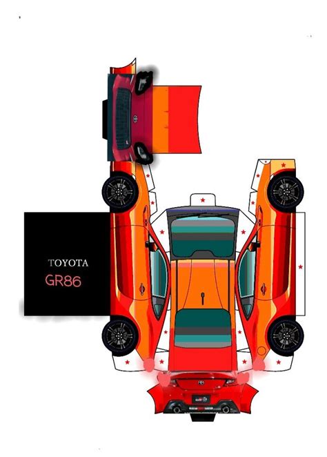 2022 Toyota GR86 papercraft Coche de cartón Manualidades otaku