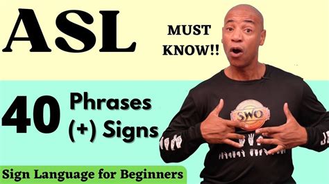 40+ Common ASL Phrases and Signs You Must know | Signing or beginners | American Sign Language ...