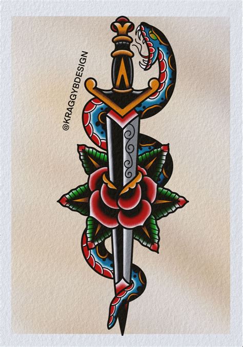 Traditional Dagger Tattoo Artofit