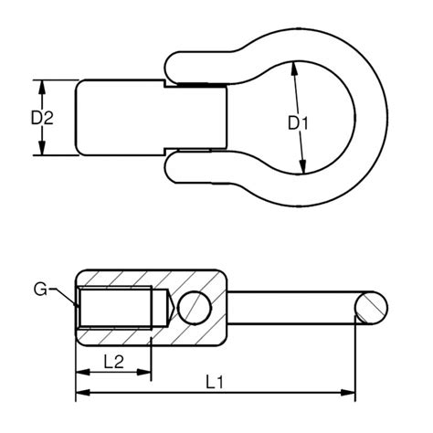 Stainless Steel Threaded Gate Eye Blue Wave Proboat