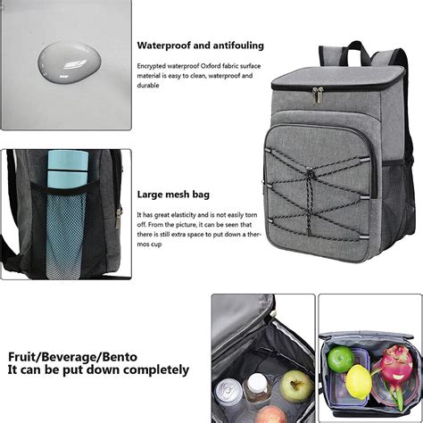 Large Waterproof Insulated Cooling Backpack Picnic Camping Rucksack