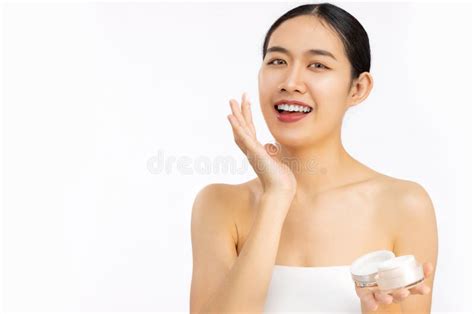 Beauty And Spa Concept Young Asian Woman Portrait Face With Healthy