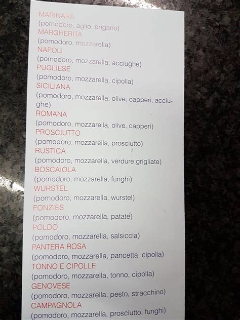 Menu At Pizzeria Mediterranea Asti