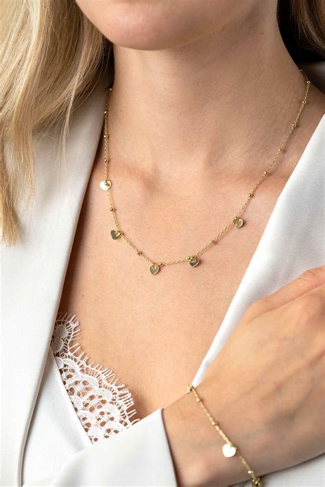 ZINZI Gold Plated Zilveren Ankerketting Met Kleine Bolletjes En Vijf