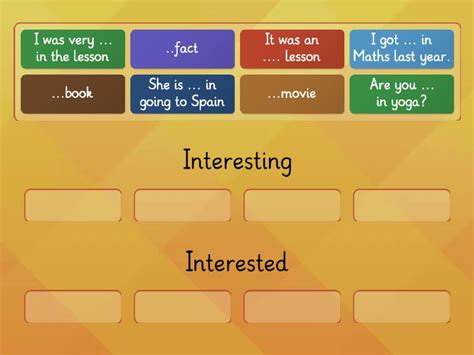Wider World 2. Unit 2. -ing/-ed - Group sort
