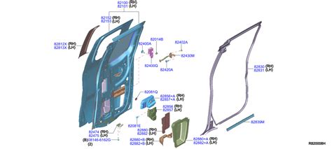 82830 9BU1B Door Seal Right Rear Genuine Nissan Part