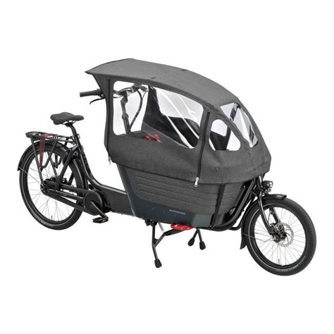 Vogue Carry Elektrische Bakfiets Zwart Bruin Twotone Hydraulisch