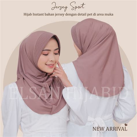 Khimar Instant Hijab Sport Jersey Premium Grade A Jilbab Olahraga