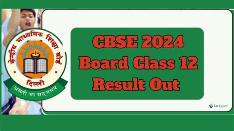 Cbse 2024 Board Exam Class 12 Result Out