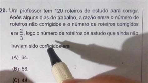 1 QuestÃo De Concurso De MatemÁtica BÁsica Resolvida Sp Questão 20