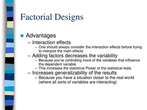 Ppt Experimental Design Factorial Powerpoint Presentation Free