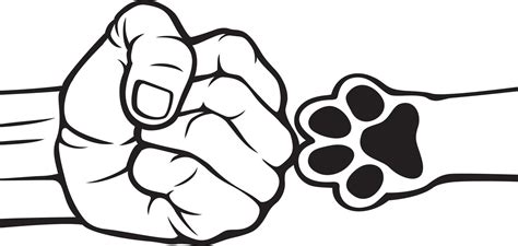 Paw Fist Bump. Vector Illustration. 14456814 Vector Art at Vecteezy