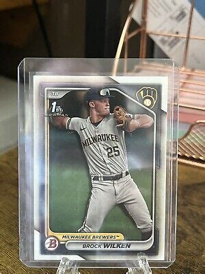 Bowman Bp Brock Wilken St Bowman Paper Milwaukee Brewers Ebay