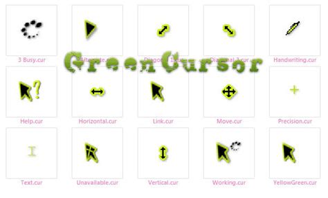 Green Cursor By Kittymoon23 On Deviantart