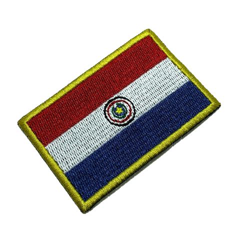 Bp T Bandeira Paraguai Patch Bordado Termo Adesivo Br