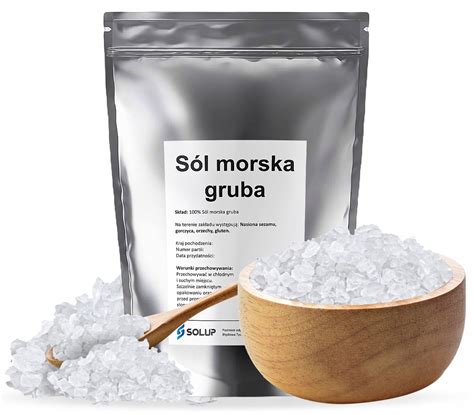 Sól MORSKA gruboziarnista NATURALNA Włochy 1kg 11977958927 Allegro pl