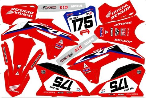 Kit déco Semi perso Honda CRF CR CRFX 125 250 450 2005 2024