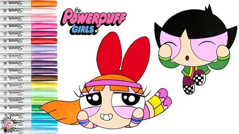 Powerpuff Girls Coloring Book Blossom Buttercup Dance Off Ppg Sprinkled Donuts Youtube