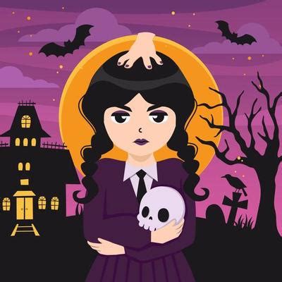 Wednesday Addams Vector Art, Icons, and Graphics for Free Download