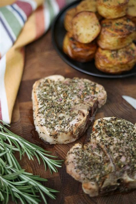 Garlic And Rosemary Pork Chops Man Meets Oven