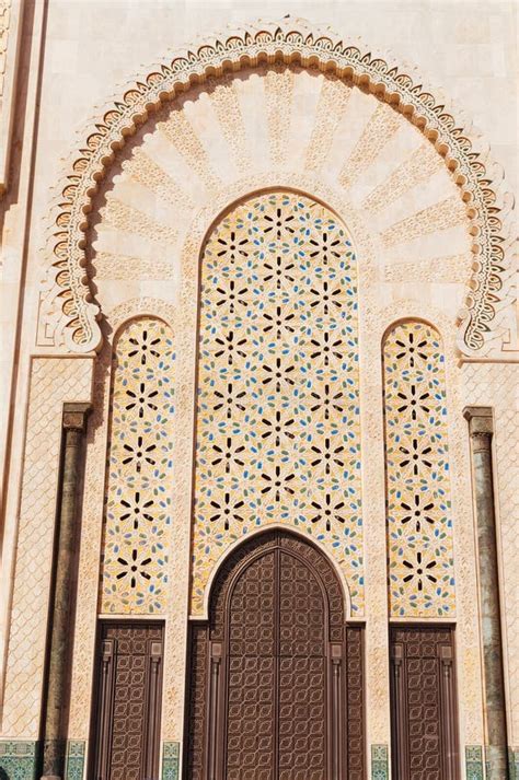 Porte D Entr E La Mosqu E De Hassan Ii Casablanca Image Stock